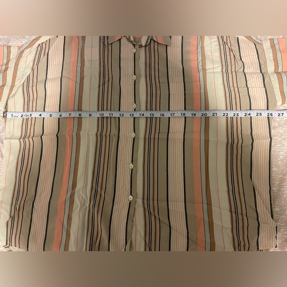 Madewell Courier Aldwin Striped Button Shirt Top,Color: Cream/Pink,Size:M - Picture 7 of 7